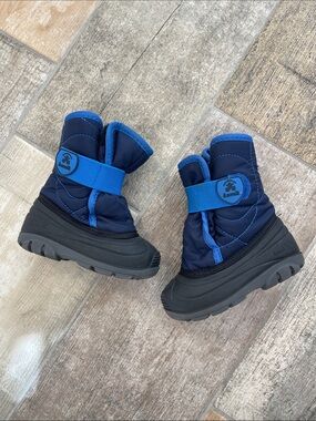 Kamik Blue Winter Snow Boots with Plush Lining Kids Unisex size 7